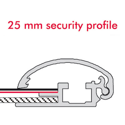 Security Posterrahmen, Wand, 25 mm Profil, A4-A0