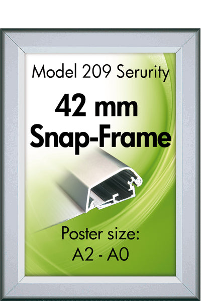 Sicherheits Rahmen für Plakate und Poster 42mm Silber