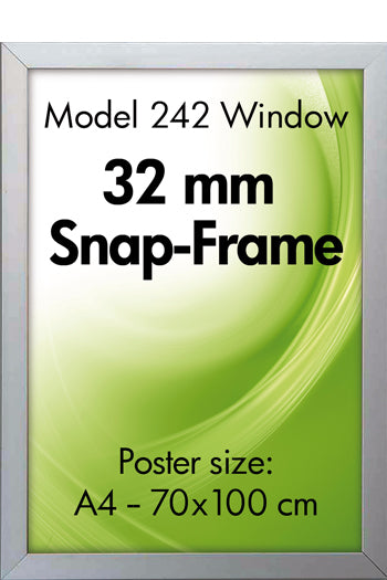 Doppelseitiger Rahmen für Schaufenster 32mm
