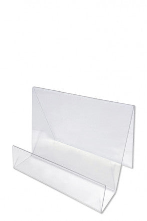 Acryl-Display für_Bücher, Magazine und Zeitschriften-Frontansicht-leer-A5-Horizontal