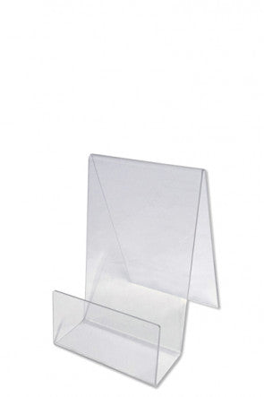 Acryl-Display für_Bücher, Magazine und Zeitschriften-Frontansicht-leer-A6-Vertikal