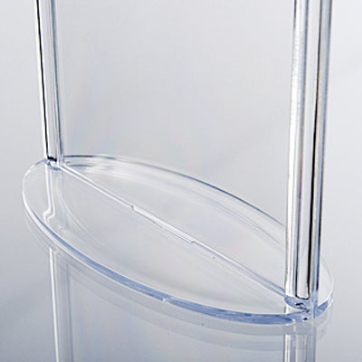 Acryl Tischaufsteller Oval Leaflet A4 für Flyer und Werbung