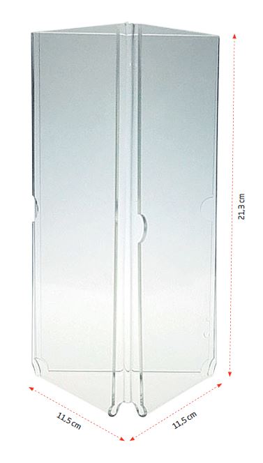 Acryl-Dreiecksaufsteller Triangle für Menükarten und Flyer