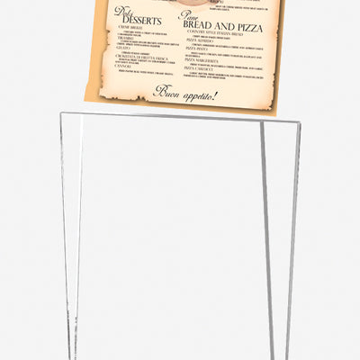 Menüaufsteller Rocket präsentiert Preisliste und Aktionen gut sichtbar