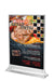 Tischaufsteller Upright Leaflet transparent für Flyer und Menükarten