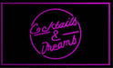 LED Schild "Cocktails & Dreams"