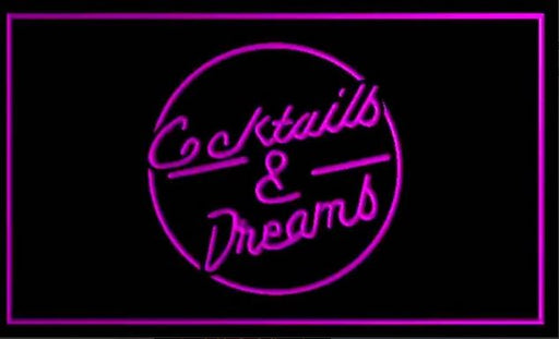 LED Schild "Cocktails & Dreams"