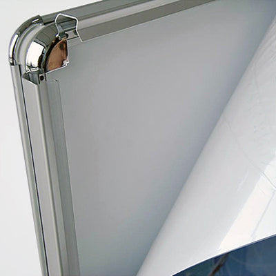 Aluminium-Klapprahmen mit APET-Frontplatte für Kundenstopper