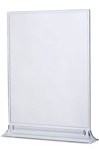 Doppelseitiger Upright Leaflet Acrylaufsteller für Restaurants und Hotels