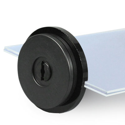 chwarzer Acrylfuß Menühalter Turn 360° – Detailaufnahme