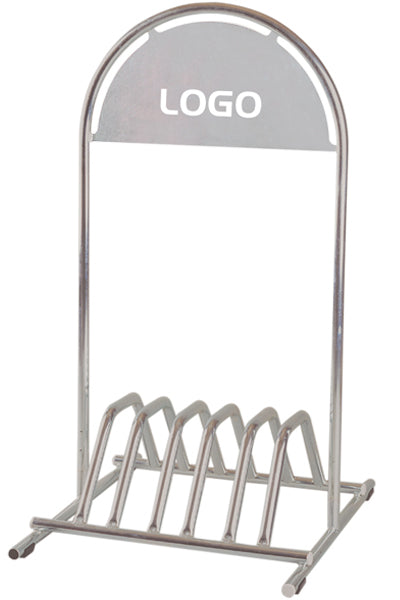 Robuster Fahrradparkplatz aus Stahlrohr mit mehreren Stellplätzen für Fahrräder