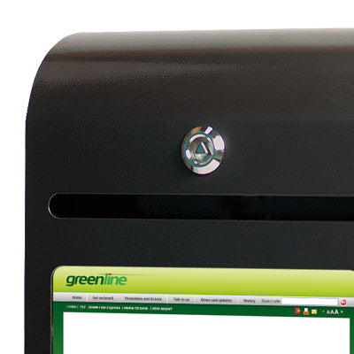 Feedbackbox A4 aus Stahl mit Schloss und A4-Sichtfenster – Briefkasten für Vorschläge, Gewinnspiele und Umfragen