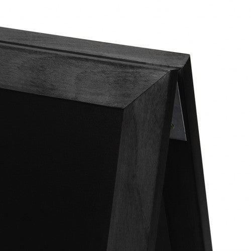 Kundenstopper Holz Premium, schwarz, 55x85