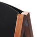 Kundenstopper Holz Premium mit abgerundeten Top, teak, 68x120