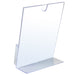 Acryl-Tischaufsteller L-Single mit Kartenfach für Rezeption