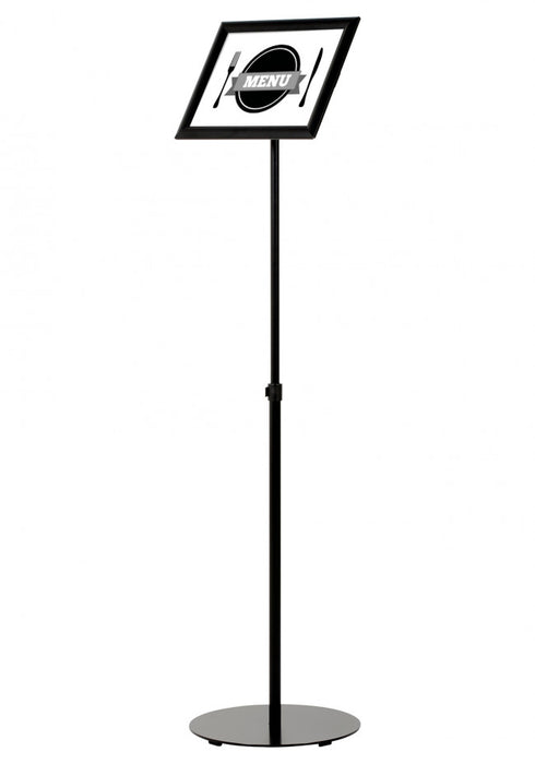 Infoständer Teleskop aus Stahl mit stabilem Fuß für Restaurants und Hotels