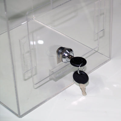 Kartenbox Schloss Nahaufnahme – sichere Spendenbox