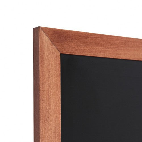 Kreidetafel Holz, flacher Rahmen, teak, 70x90