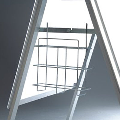 Kundenstopper 50x70 cm mit Drahtkorb für Flyer und Werbung