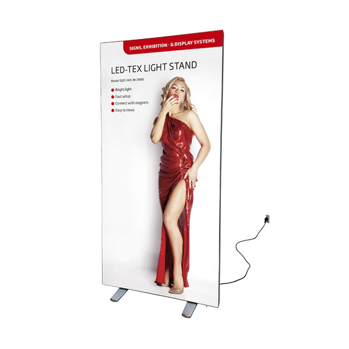 LED-Tex-Leuchtbox doppelseitig mit brillanter Ausleuchtung