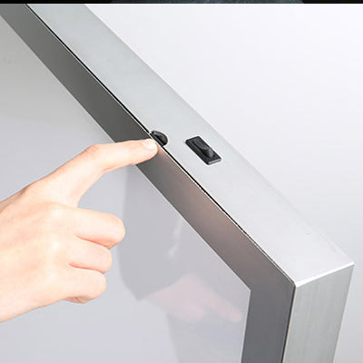 LED Werbedisplay Totem doppelseitig mit magnetischer Acrylfront -detail