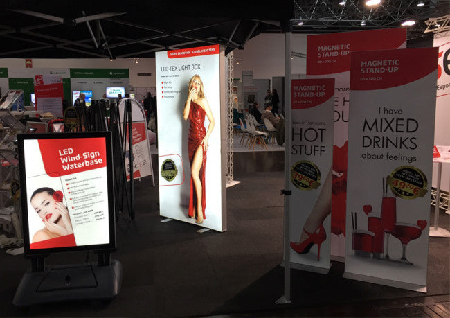 Leuchtbox mit LED-Technik für Messen, Events & Schaufenster, Einkaufszentren