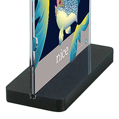 Schwarzer Fuß Menühalter Black Bottom für Menükarten und Preislisten