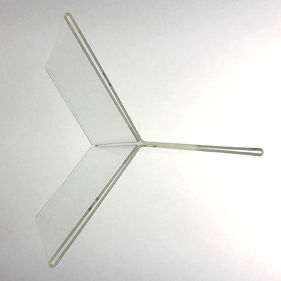 Zerlegte Acrylplatten Menühalter Cross x 3 für einfachen Aufbau