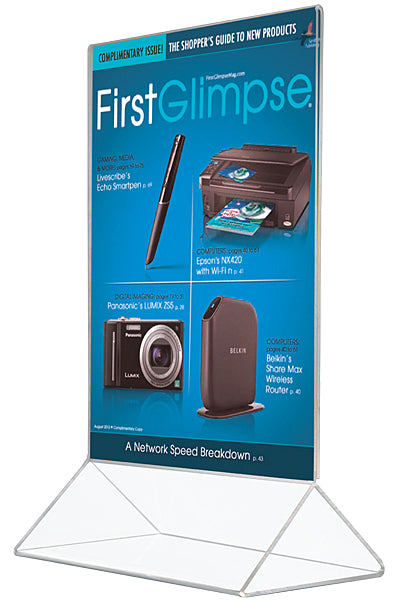 Menühalter Delta Acryl-Aufsteller für Speisekarten und Tageskarten