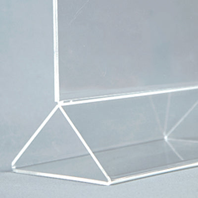 Menühalter Delta mit Brandingfläche für Logo im Café