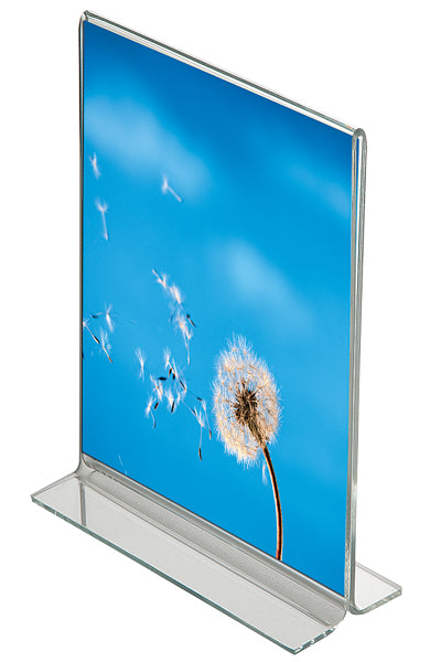 Menühalter T-Vertikal Acryl transparent für Menükarten und Preislisten