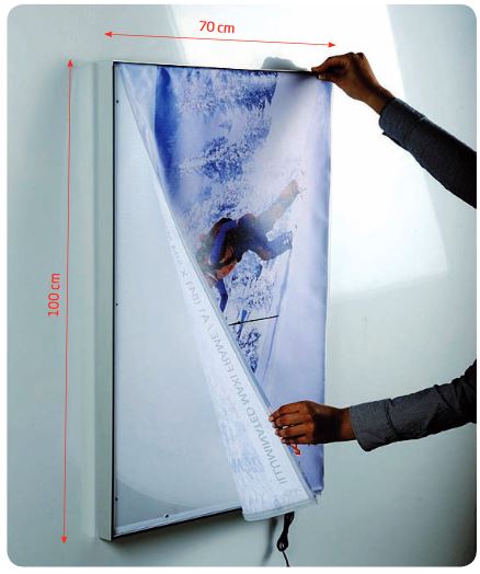 Montage des LED Leuchtkastens ohne Rahmen