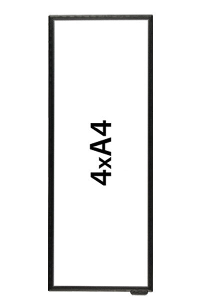 Werbematte am Boden mit 4x DIN A4 Plakaten