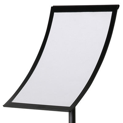 Curved Speisekartenständer mit stabilem Stahlfuß für Hotels & Bars