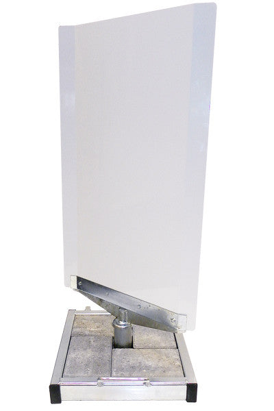 Kundenstopper mit rotierender Werbetafel für Außenbereich