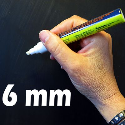 Kreidemarker weiß mit 6 mm Strichbreite auf Tafel