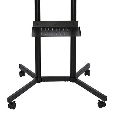 Rollengestell des mobilen TV-Stands mit feststellbaren Rädern