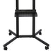Rollengestell des mobilen TV-Stands mit feststellbaren Rädern