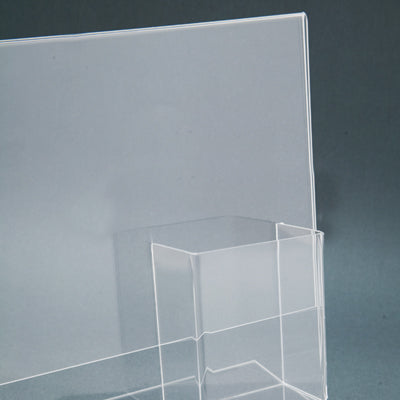 L-Type Tischaufsteller mit Tasche für Prospekte, Flyer und Visitenkarten