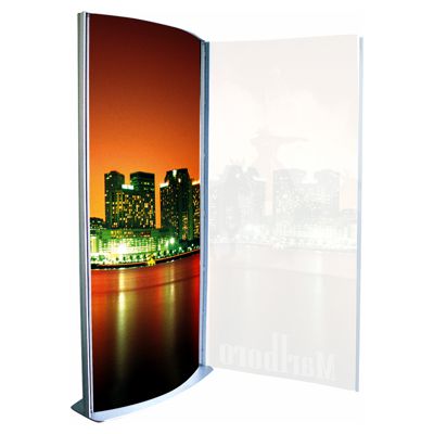 Elegante Totem Elipse Leuchtsäule mit Aluminiumrahmen