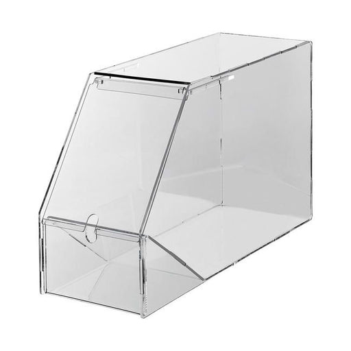 Glasklare Verkaufsschütte Kompakt aus Acryl mit Deckel, ideal für Süßwaren, Snacks und Non-Food-Produkte im Theken- und Kassenbereich