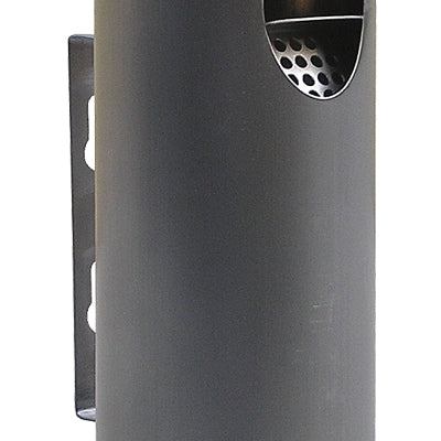 Wandascher Tube Schwarz montiert an Wandhalterung, Schwarz 0,7 Liter