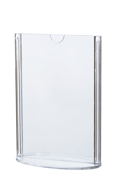 Oval Leaflet Aufsteller aus Acryl für Restaurants, Cafés & Shops