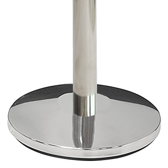 Absperrpfosten mit schwerem 32 cm Standfuß für stabile Absperrung bei starkem Publikumsverkehr