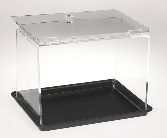 Acryl-Snackspender mit Deckel für hygienische Präsentation von Proben und Snacks