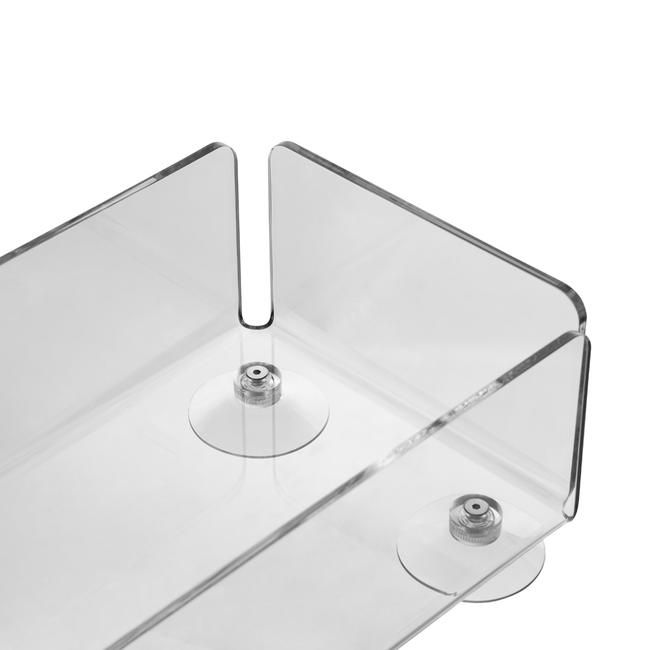 Detailansicht Saugnapf-Befestigung Acrylbox