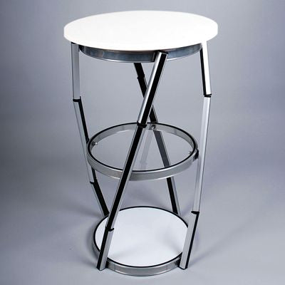 messetheke rund aufbau aluminium