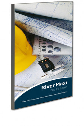 Banner-Rahmen River einseitig aus Aluminium zur Wandmontage - a1