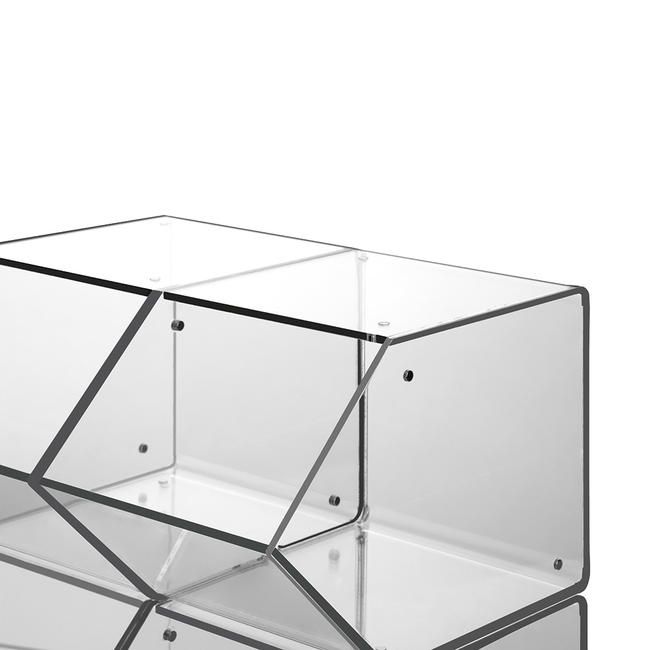 Detailansicht Magnetverbindung Candy Box Acryl – stabile Verbindung für stapelbare Verkaufsschütten