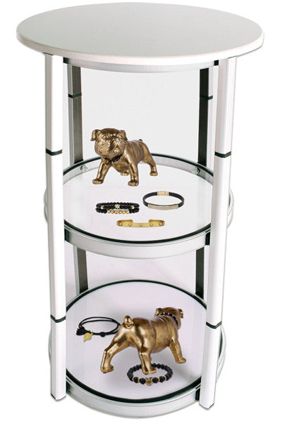 runde vitrine messetheke präsentation